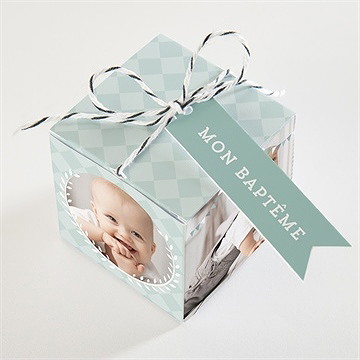 Boîte de dragées baptême dans la foi - Dessus de la boîte