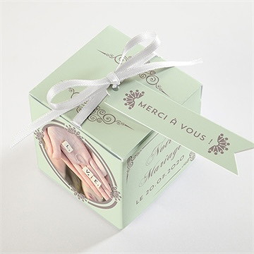 Boîte de dragées mariage boîte de dragées mariage - Dessus de la boîte