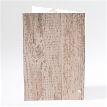 Menu baptême marque page kraft - Dos du menu