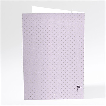 Menu baptême tenue de fête fille - Dos du menu