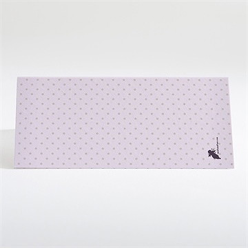 Marque-place baptême tenue de fête fille - Dos du marque-place