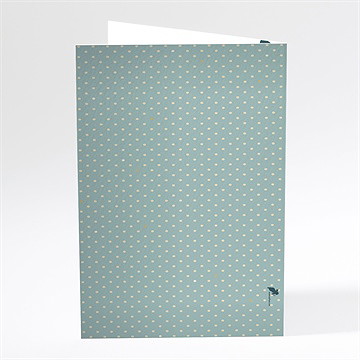 Menu baptême tenue de fête - Dos du menu