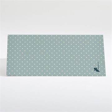 Marque-place baptême tenue de fête - Dos du marque-place