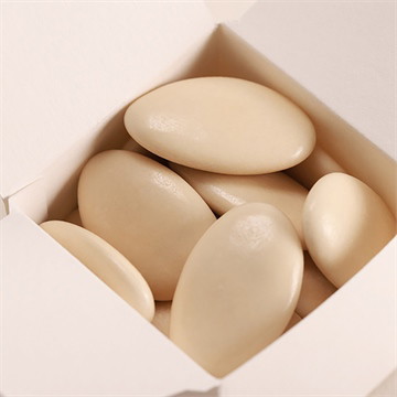 Dragées écru pour baptême - chocolat