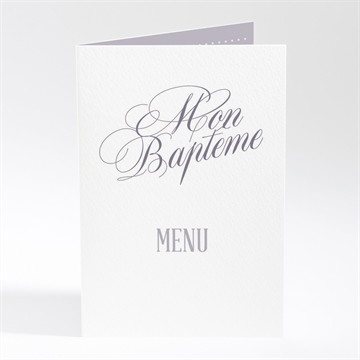 Menu baptême recto verso classique