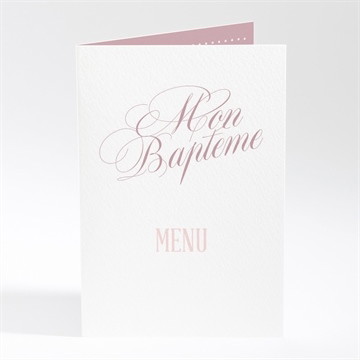 Menu baptême poudre rose