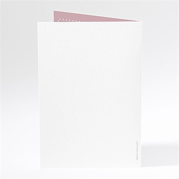 Menu baptême poudre rose - Dos du menu