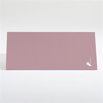 Marque-place baptême poudre rose - Dos du marque-place