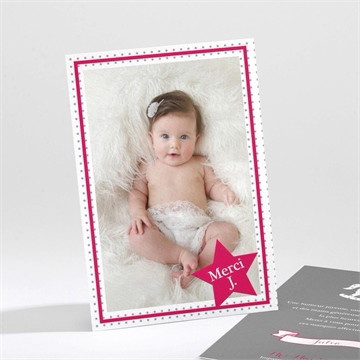 Remerciement baptême joli cheval à bascule