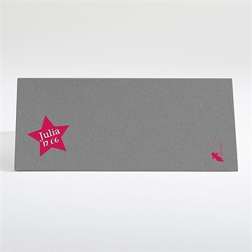 Marque-place baptême joli cheval à bascule - Dos du marque-place