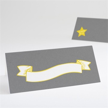 Marque-place baptême cheval à bascule ardoise