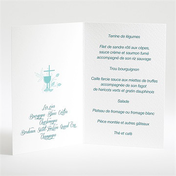 Menu baptême liberty en rond - Intérieur du menu