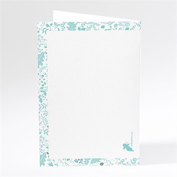 Menu baptême liberty en rond - Dos du menu