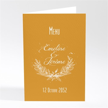 Menu mariage photo classique