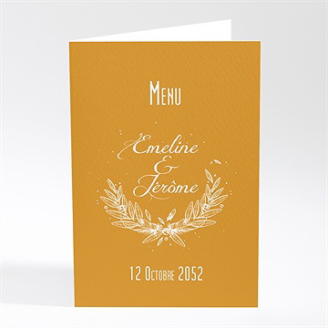 Menu mariage photo classique