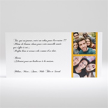 Carte anniversaire carte anniversaire - Dos de la carte