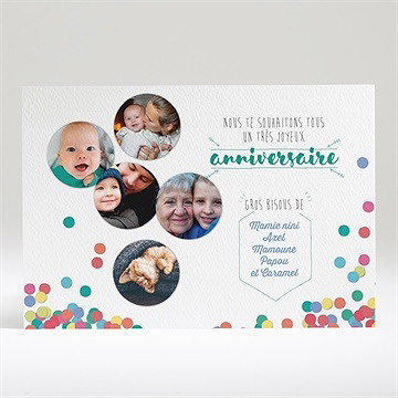 Carte anniversaire carte anniversaire - Dos du faire-part