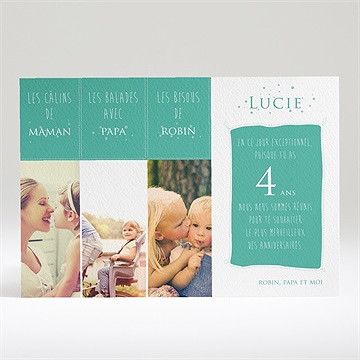 Carte anniversaire carte anniversaire - Dos du faire-part