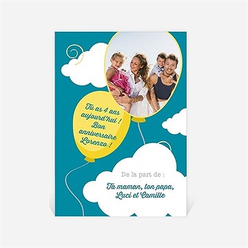 Carte anniversaire carte anniversaire - Dos de la carte