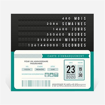 Carte anniversaire carte anniversaire - Dos de la carte