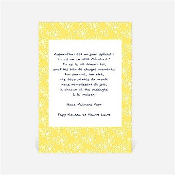 Carte anniversaire carte anniversaire - Dos de la carte