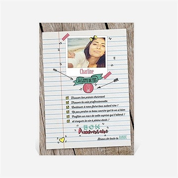 Carte anniversaire carte anniversaire - Dos de la carte
