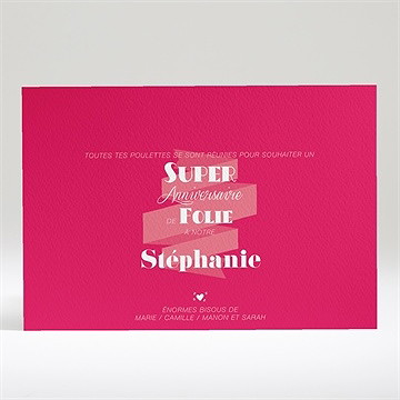 Carte anniversaire carte anniversaire - Dos du faire-part