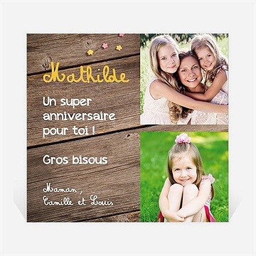 Carte anniversaire carte anniversaire - Dos de la carte