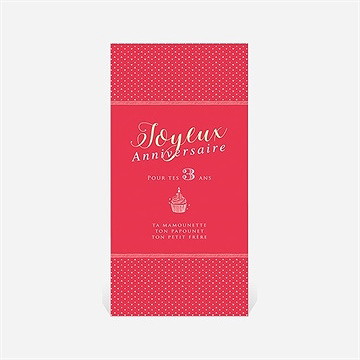 Carte anniversaire carte anniversaire - Dos de la carte