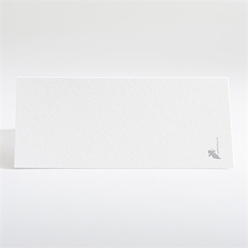 Marque-place mariage gravure florale sur photo - Dos du marque-place