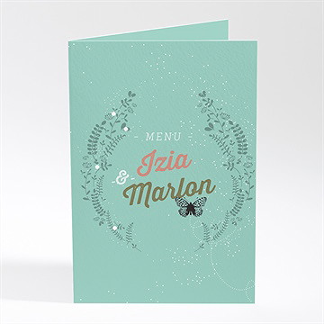Menu mariage papillons et printemps
