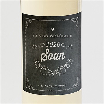 Etiquette de bouteille naissance tendance et vintage