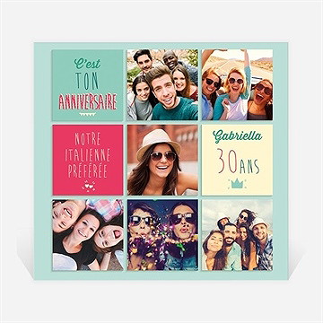 Carte anniversaire carte anniversaire - Dos de la carte