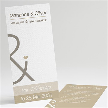 Faire-part mariage classique vintage