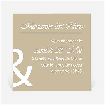 Carton d'invitation mariage classique vintage