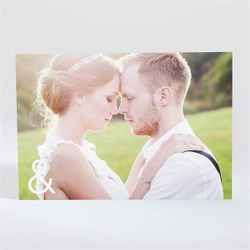 Remerciement mariage classique vintage - Dos du faire-part