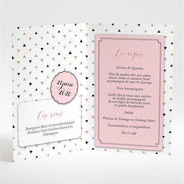 Menu communion sa première communion - Intérieur du menu