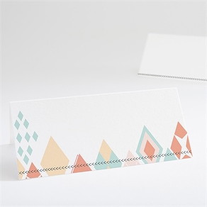Marque-place communion damier losanges