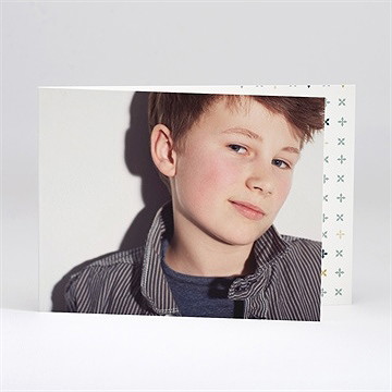 Faire-part communion ambiance art déco