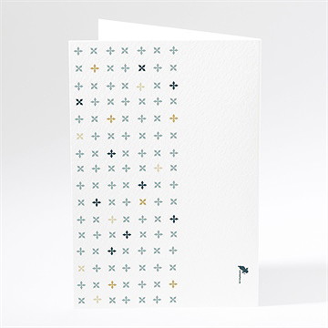 Menu communion ambiance art déco - Dos du menu