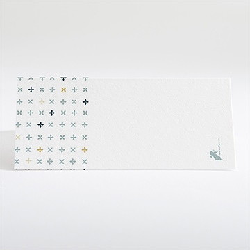 Marque-place communion ambiance art déco - Dos du marque-place