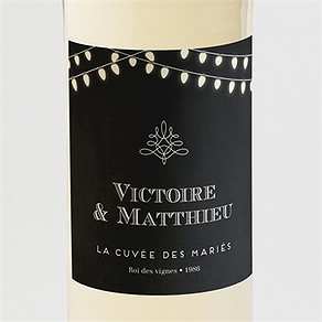 Etiquette de bouteille mariage tendance ardoise