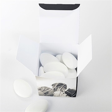 Boîte de dragées mariage tendance ardoise - Intérieur de la boîte