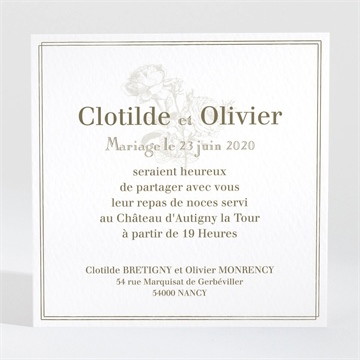 Carton d'invitation mariage carde traditionnel