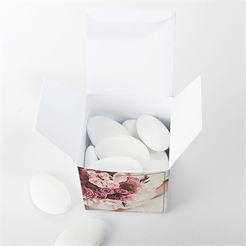 Boîte de dragées mariage carde traditionnel - Intérieur de la boîte