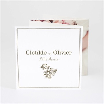 Remerciement mariage carde traditionnel