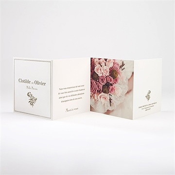 Remerciement mariage carde traditionnel - Intérieur de la carte