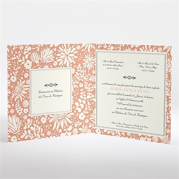 Faire-part mariage liberty - Intérieur du faire-part