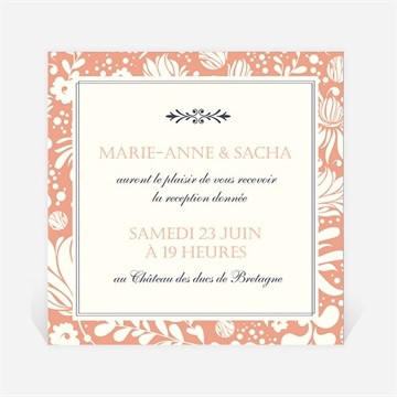 Carton d'invitation mariage liberty