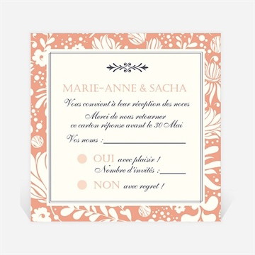 Carton réponse mariage liberty